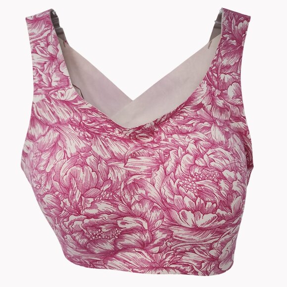 Lululemon Athletica 34DD Enlite Sports Bra Floral Bloom Pink - Picture 1 of 5